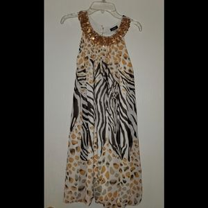 size 16 girls midi yellow sequin leopard dress